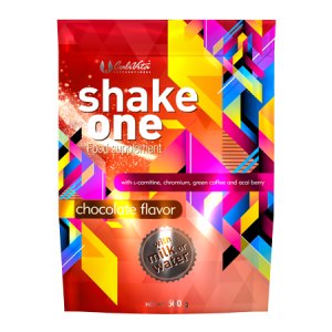 SHAKE ONE CHOCOLATE 500 g, Odżywka, Zawiera witaminy, minerały, błonnik i substancje wspomagające redukcje masy ciała